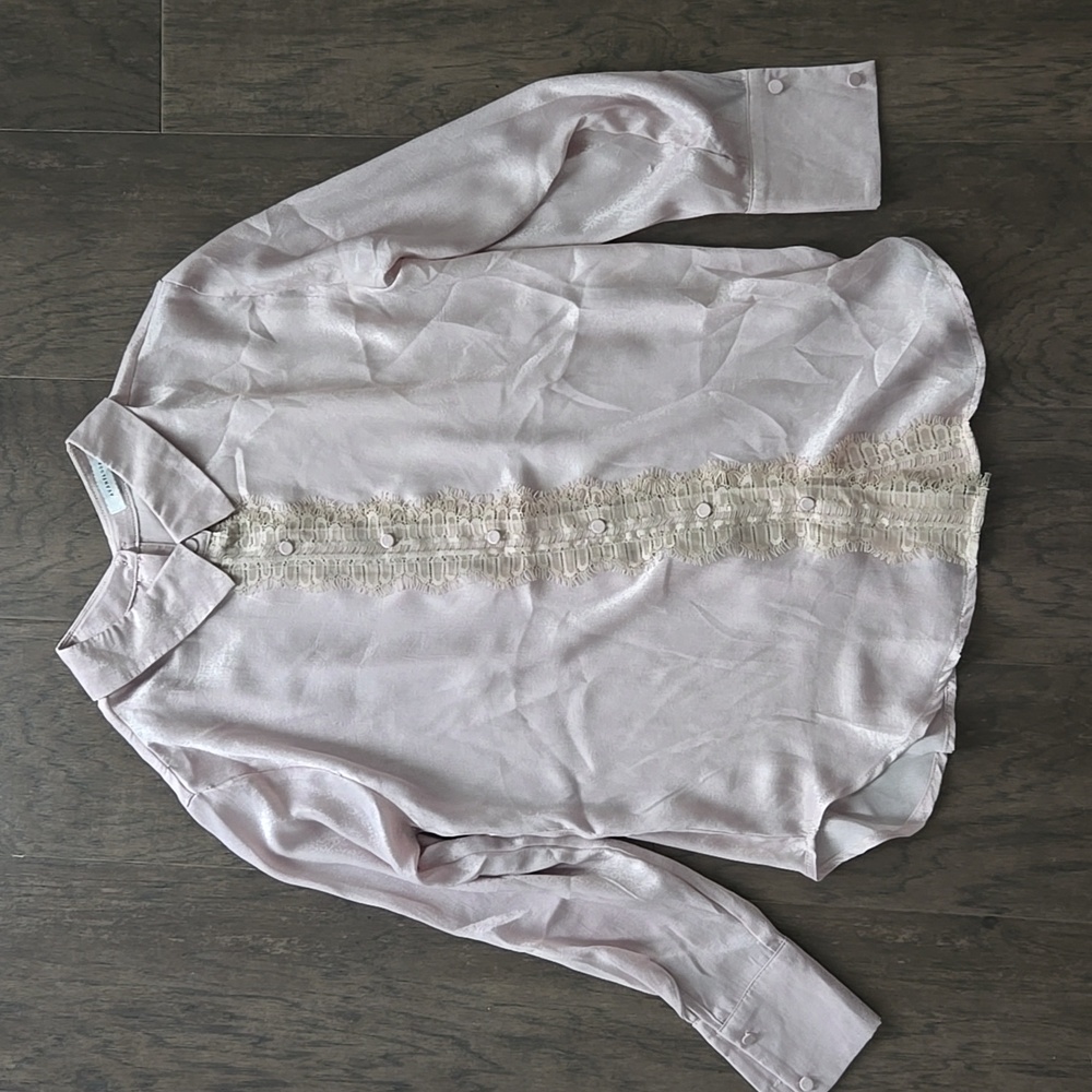 Avantlook Blush Pink Collared Blouse